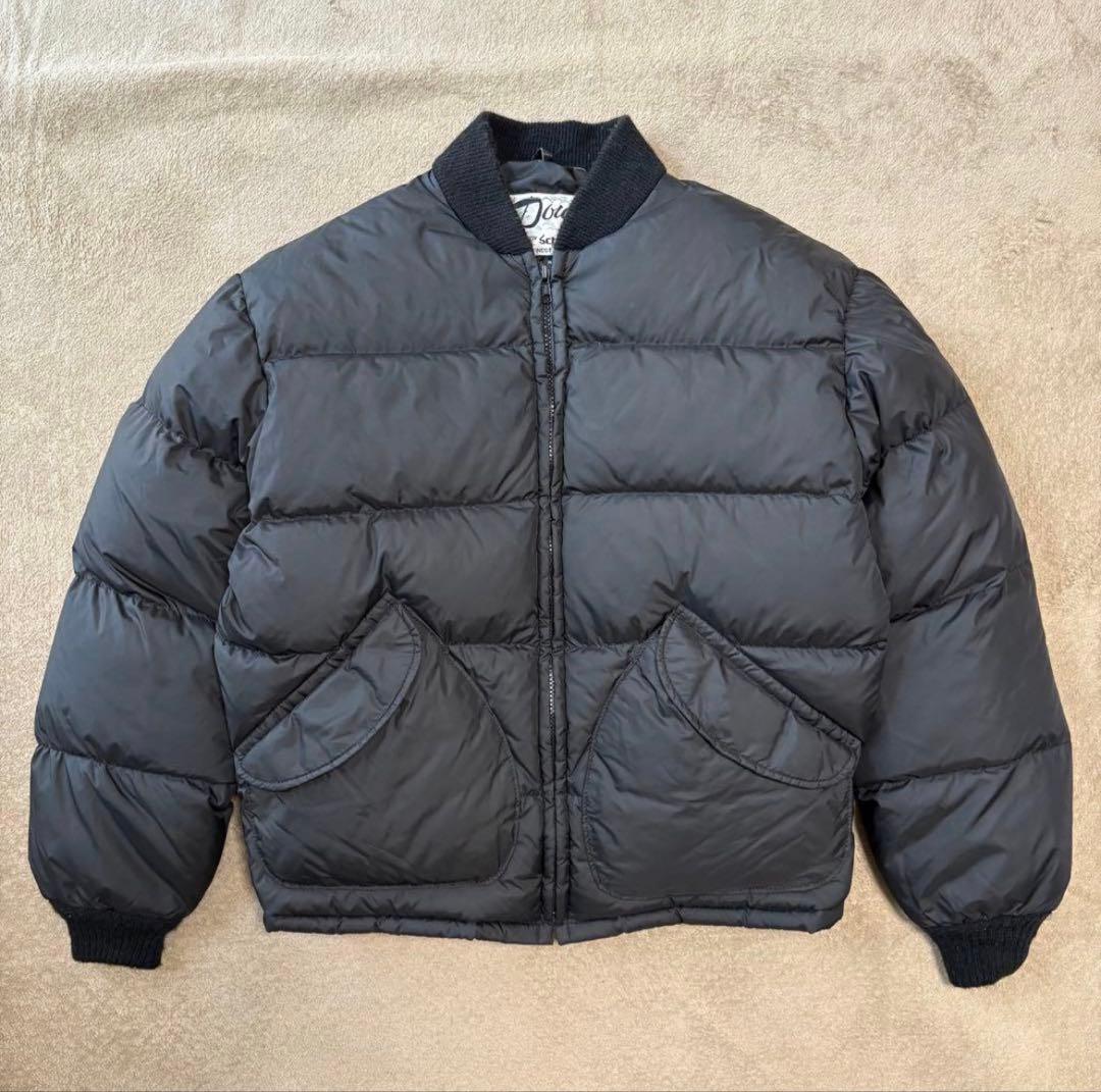 【極稀少】Down by Schott USA製 ダウンジャケット USA製 Schott Down Jacket 黒 L ショット ダウンジャケット グース