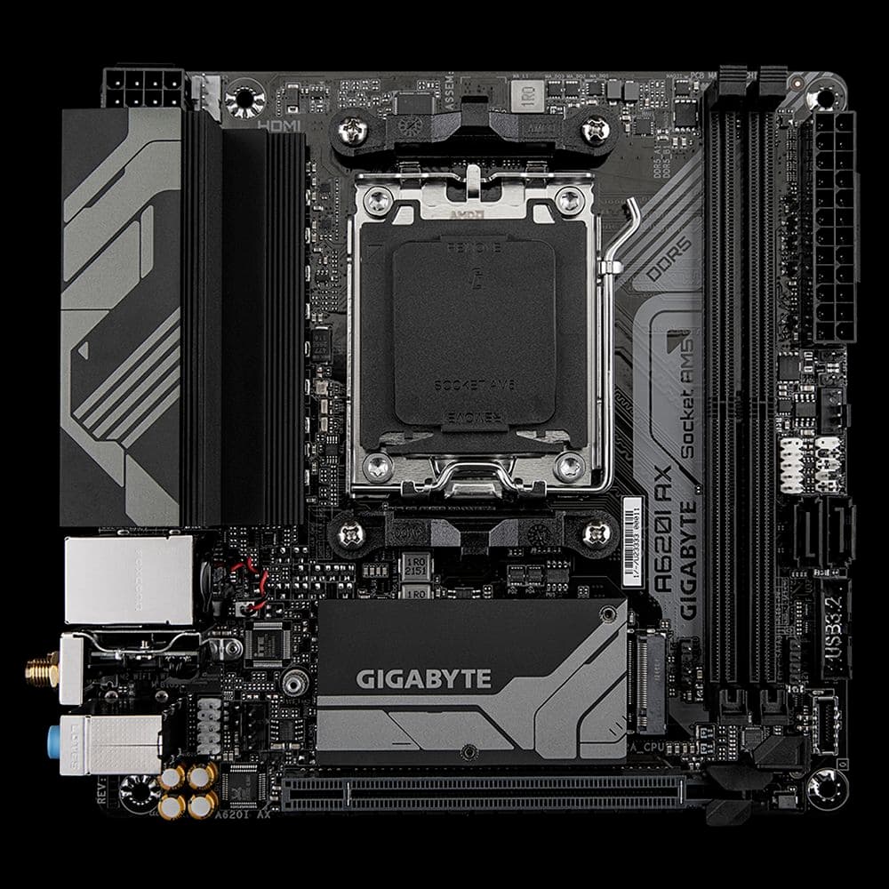 A620I AX AM5 Mini-ITX 新品未使用 GIGABYTE A620I AX (AM5/ LGA 1718/ AMD/ A620/ Mini-ITX/ 5-Year