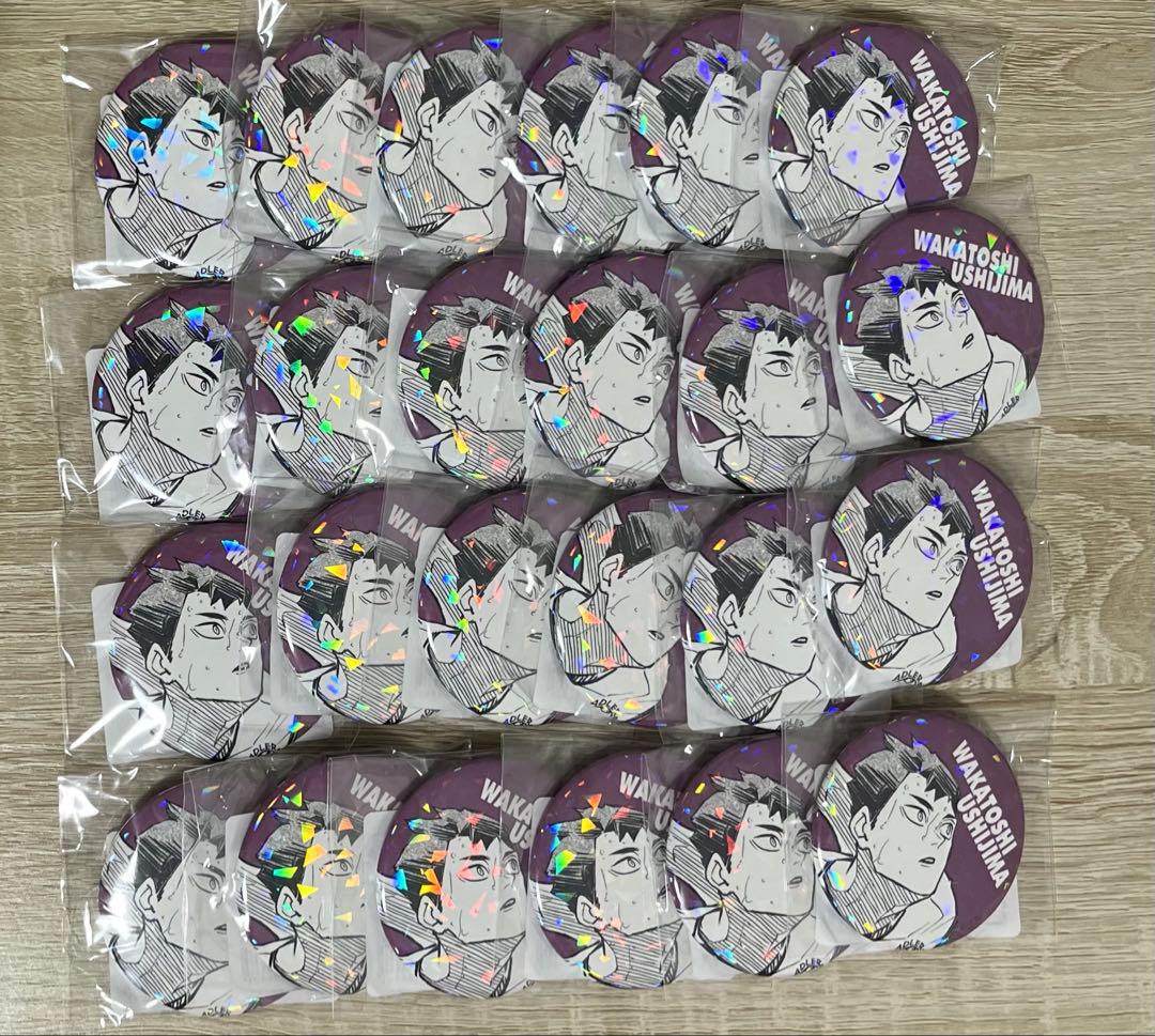 ハイキュー オールスター缶バッジ 牛島若利 24点セット ハイキュー!! 牛島がいっぱい場面写トレーディング缶バッジ【全10種