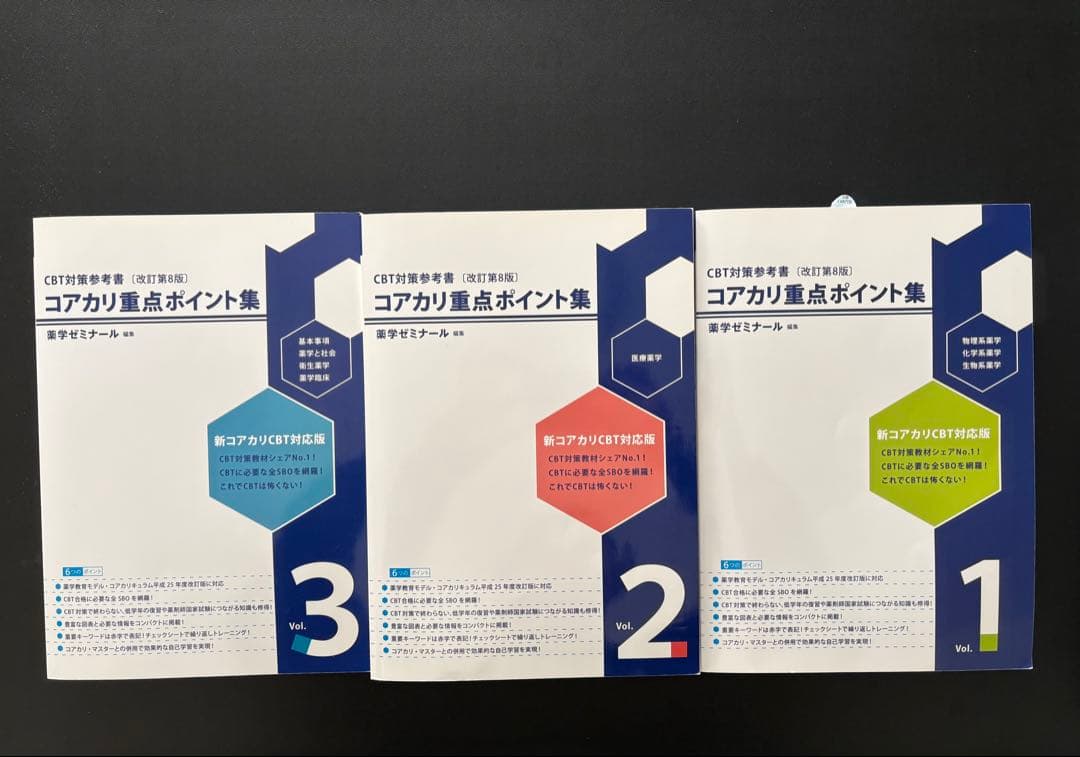 コアカリ重点ポイント集［第8版］ 1, 2, 3巻セット コアカリ重点ポイント集 【改訂第8版】(Vol.1, 2, 3) - メルカリ