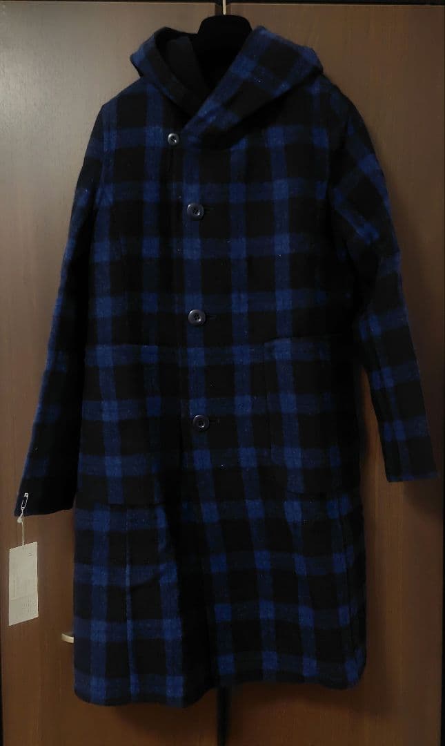 NOIVAN-STEIN フード付きチェックコート 新品未使用♡ KIIT キート / BALOON WOOL CHECK CHESTER COAT バルーンウール
