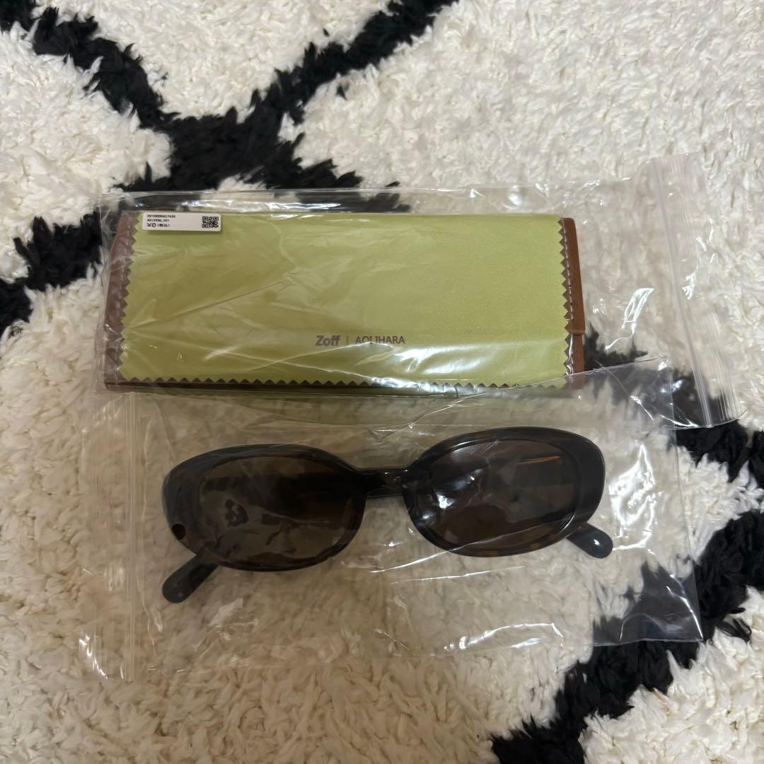 新品】Zoff×AOI IHARA オーバル型サングラス ブラウン 伊原葵