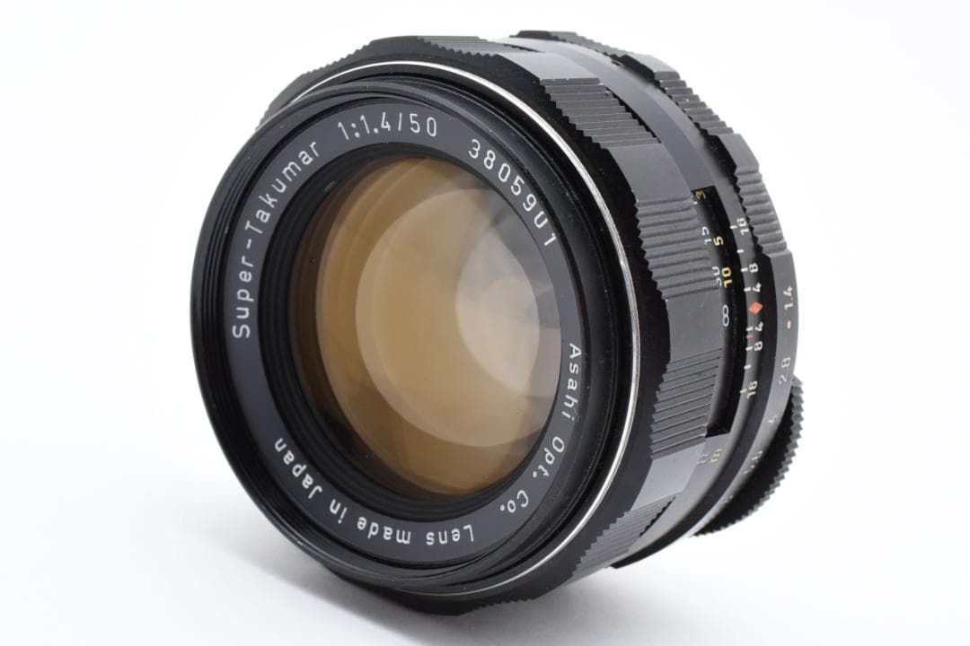 Super Takumar 50mm F1.4 黄変なし フード付 Y199 - メルカリ