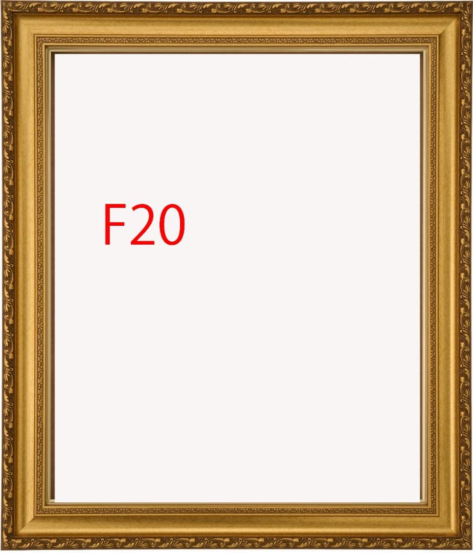 F20 金色 557　油彩額縁 装飾的　アクリル付き F20 金色 557 油彩額縁 装飾的 アクリル付き F20 金色 557 油彩額縁