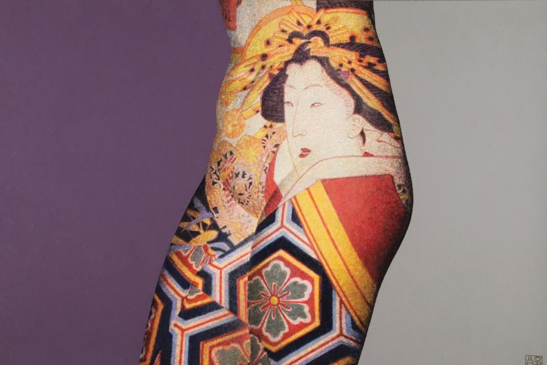 真作保証 高村総二郎 「纏い 芳年」 肉筆10号 共シール 和製ウォーホル