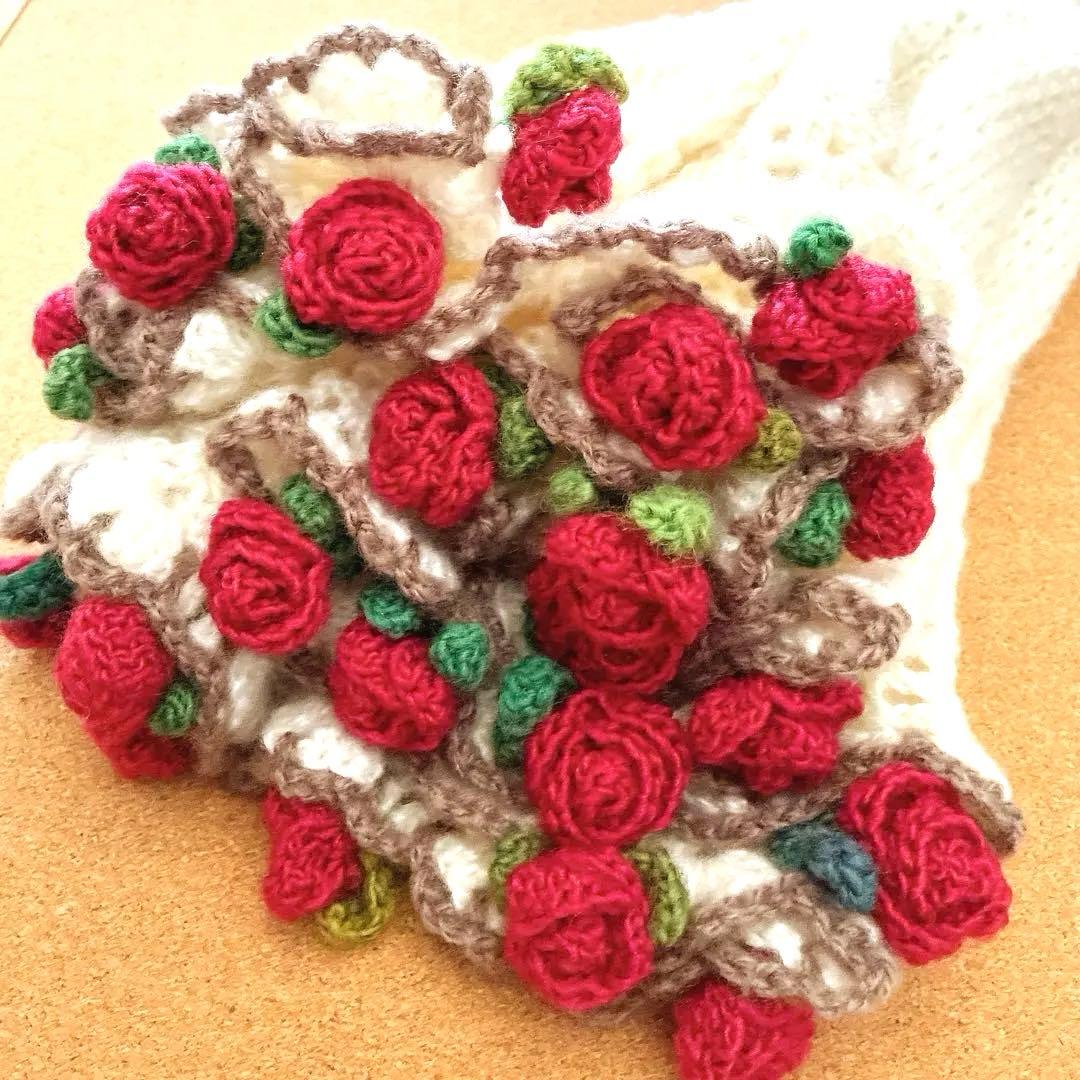 花束ブランケット ブーケブランケット フラワー 手編み ハンドメイド