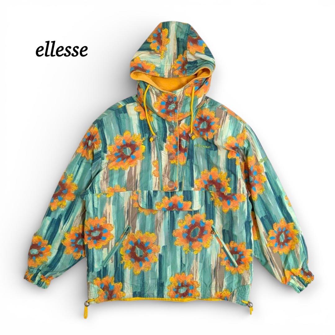 美品 エレッセ スキーウェア 【M】 ジャケット スノボ 花柄 ひまわり
