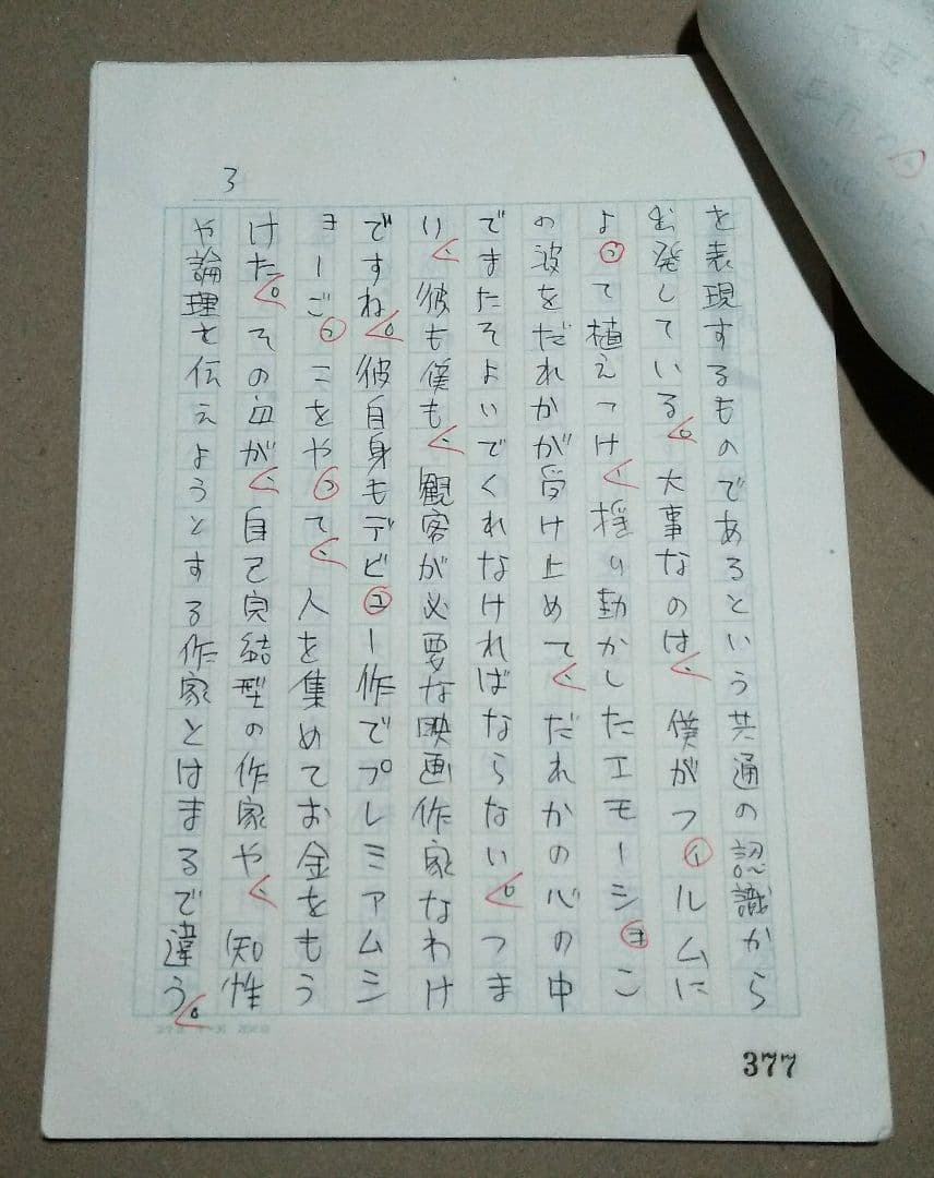 大林宣彦監督『僕らはアウ\"ァンギャルド』シネアスト⑩自筆原稿(200字40枚)