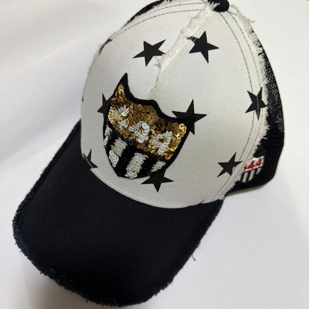 新品同様 ヨシノリノタケキャップ 帽子 444 スパンコール YOSHINORI KOTAKE BARNEYS NEW YORK別注 444スパンコール-ゴールド