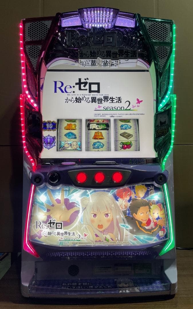 パチスロ実機【スマスロ】LReゼロから始める異世界生活　ユニット付き スマスロ遊技用ユニット取り付け済み L Re：ゼロから始める異世界生活