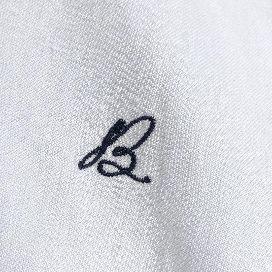 美品✨マディソンブルー リネン100％オープンネックロングシャツ