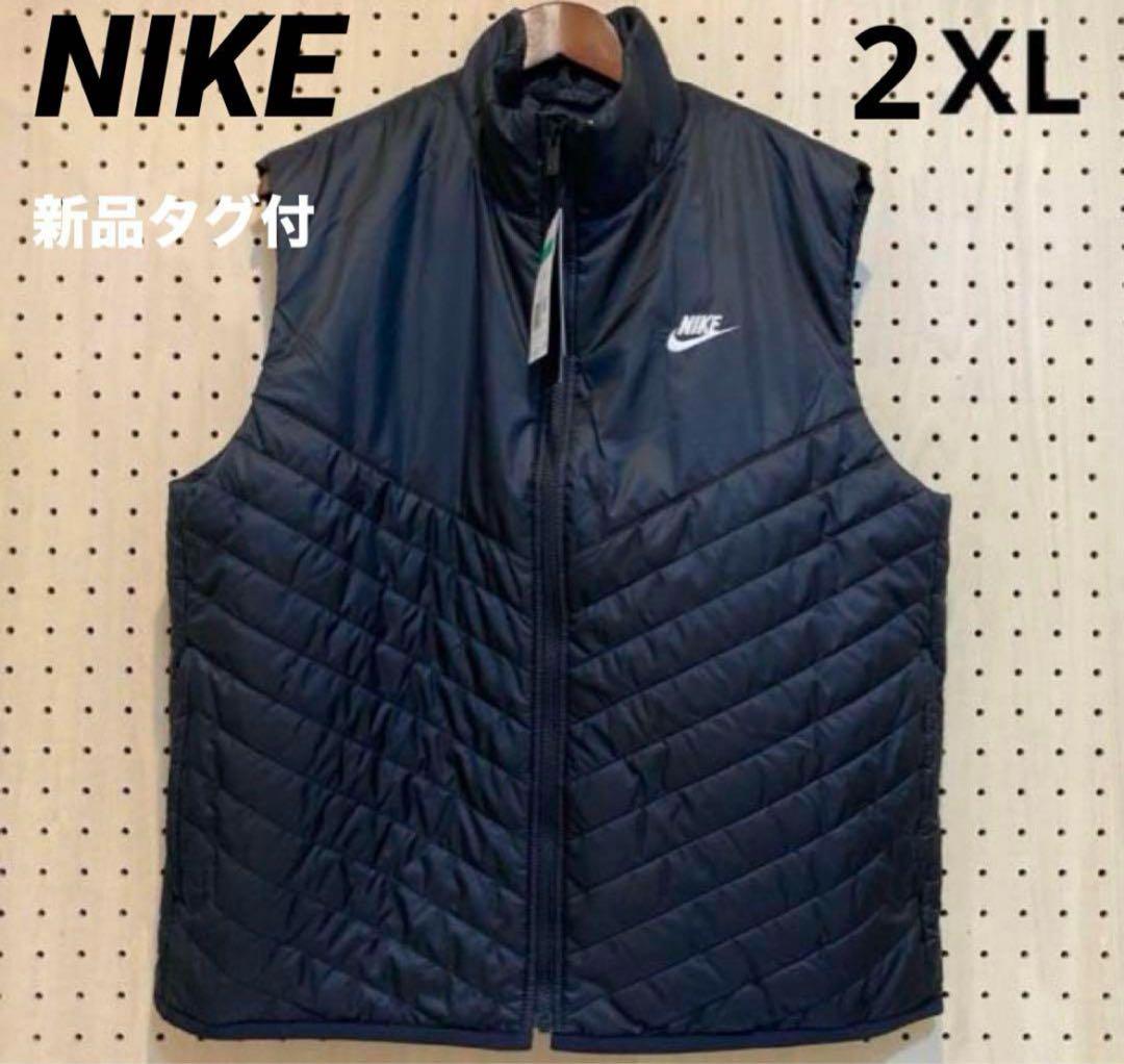 2XL☆新品タグ付☆ ナイキ ベストジャケット ＴＦ ＷＲ ＳＦ ブラック NIKE（ナイキ）の「《NIKEアパレル》TF WR SF ﾐｯﾄﾞｳｪｲﾄ ﾍﾞｽﾄ（ダウン
