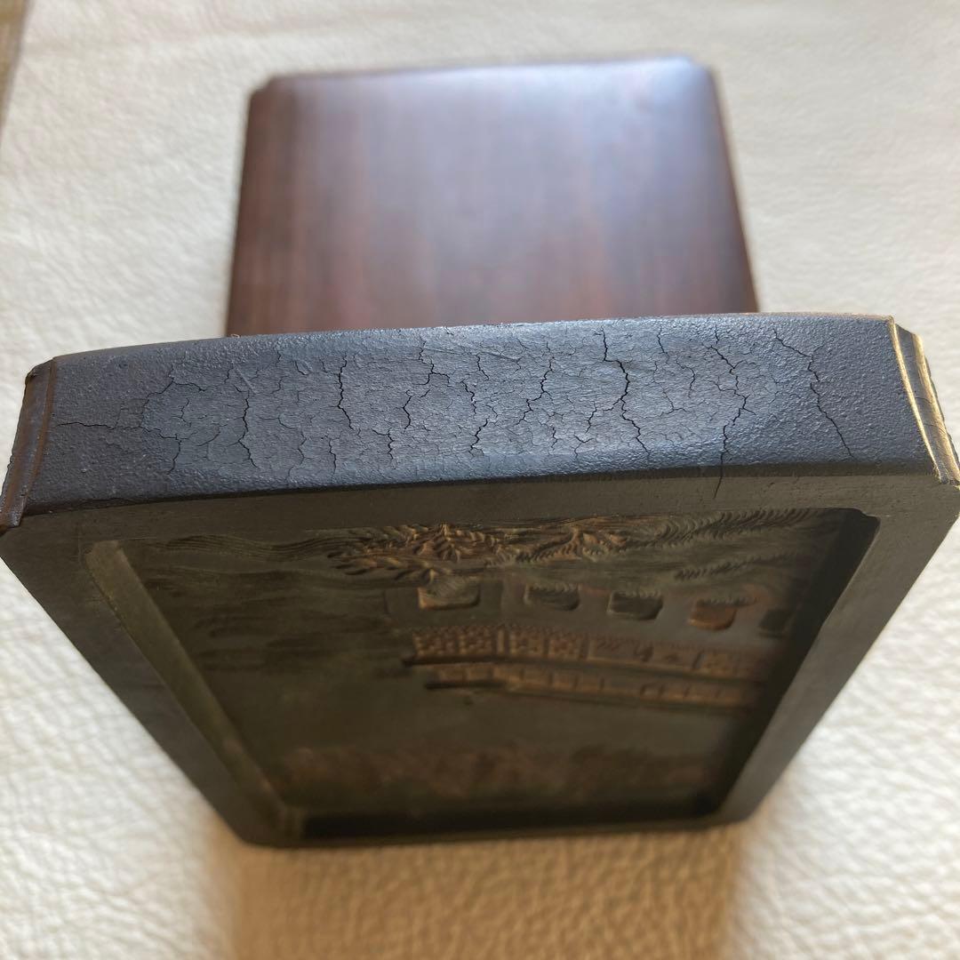 最高級中国墨　韻藻楼　休城胡開文製　大清乾隆年造　寸11.7×8.6×1.8cm