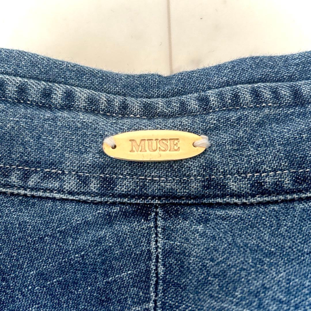 美品 MUSE ドゥーズィエムクラス コットン デニムシャツ ボタンダウン