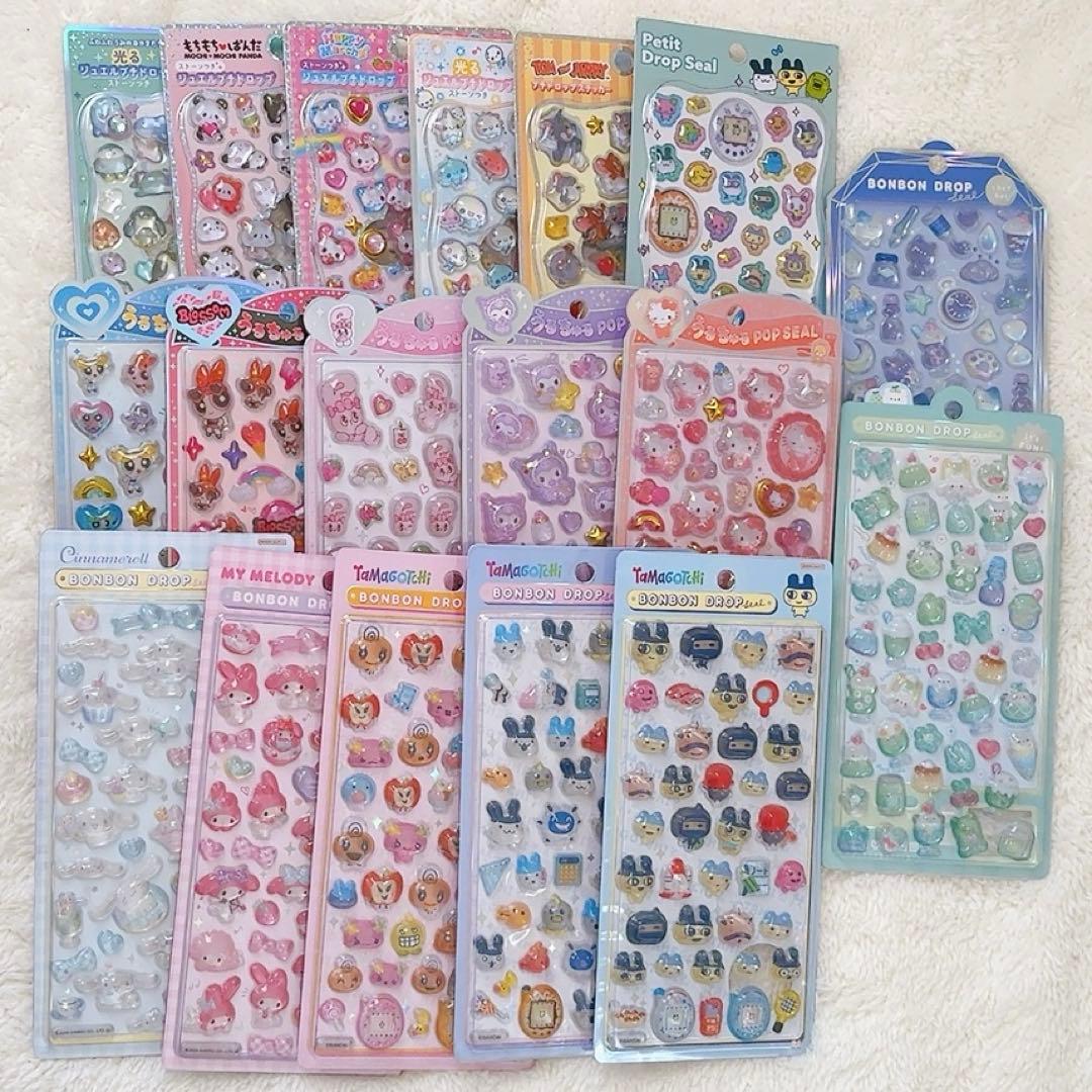 まとめ売り 18枚セット ボンボンドロップシール うるちゅる プチドロ