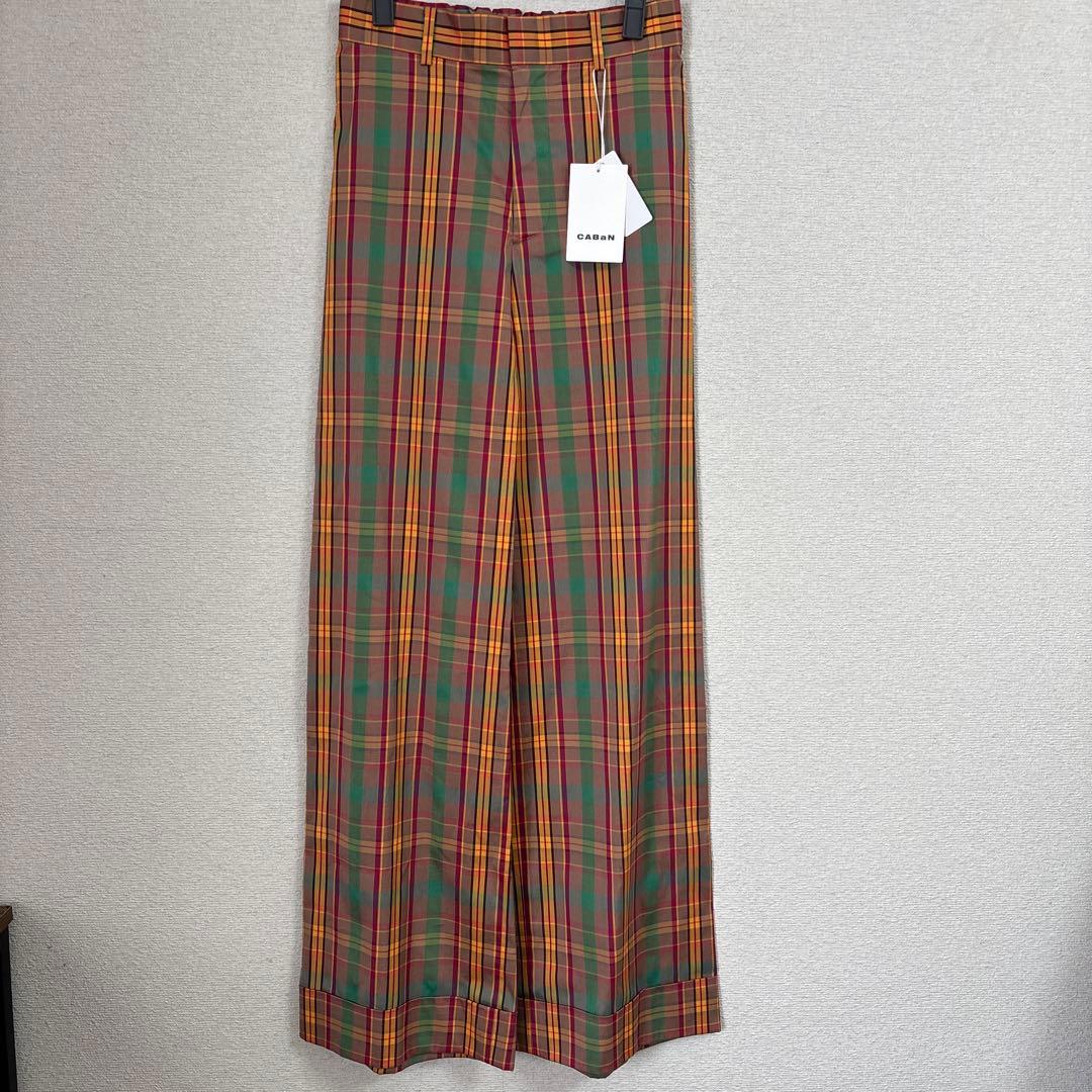 キャバン マドラスチェックワイドパンツ - メルカリ