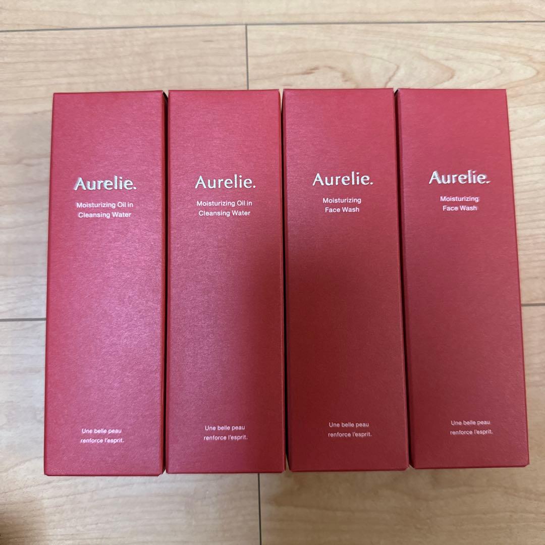 Aurelie クレンジングウォーター洗顔料セット オレリー クレンジングウォーター&フェイスウォッシュ各2本 4本セット