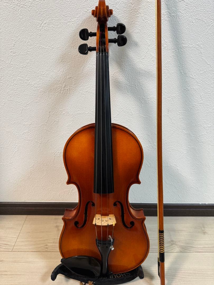 SUZUKI-1887-280-4/4オレンジ色 バイオリン 本体 弓付き - メルカリ