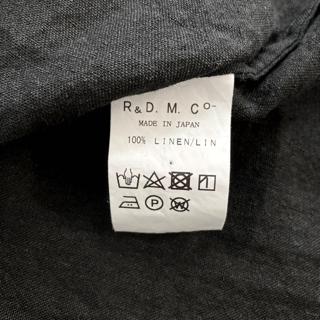 R&D.M.Co-オールドマンズテーラー リネン スモッグブラウス ブラック