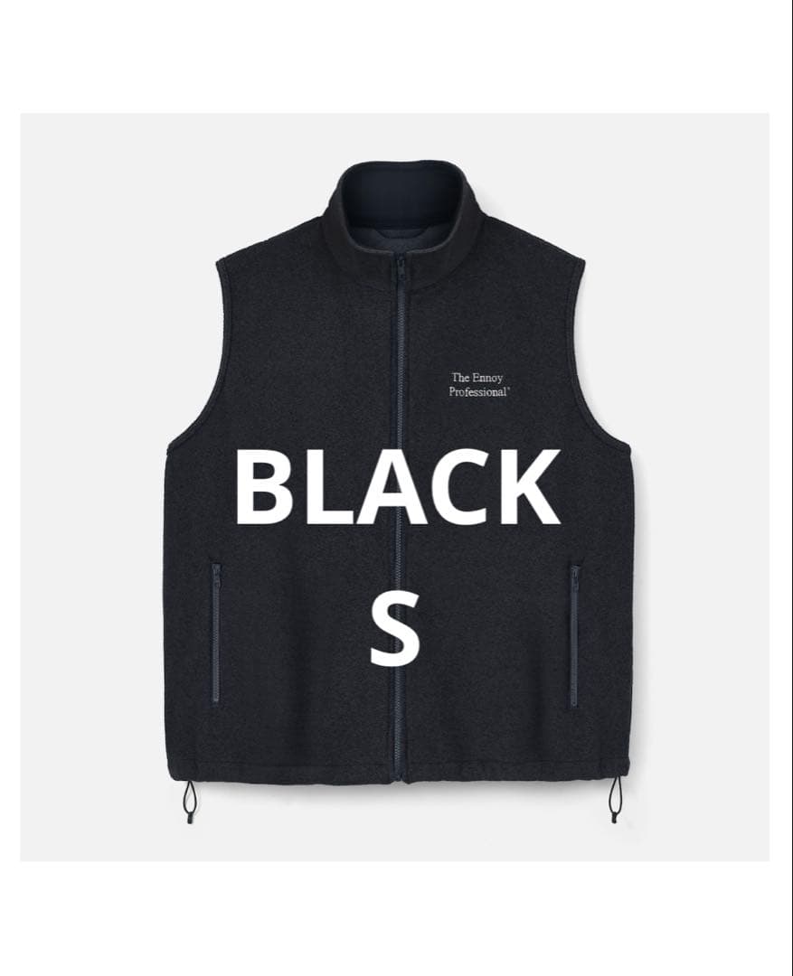 希少【Ennoy】フリースベスト BLACK/XL The Ennoy Professional