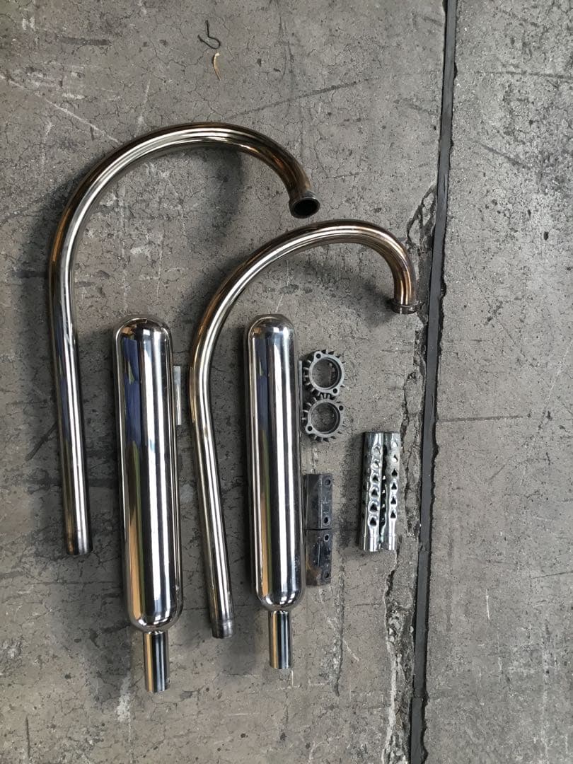 W650社外マフラー Motor Rock モーターロック STDメガホン ショート 新型フルエキ MID