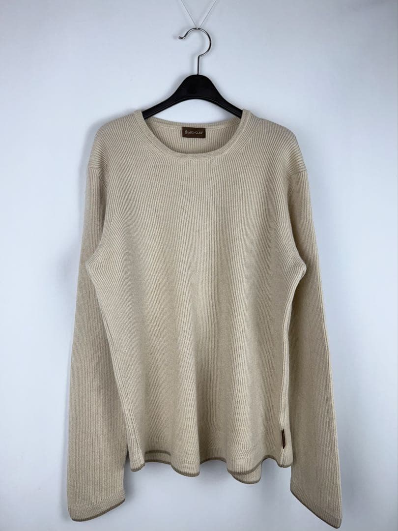 トップス MONCLER ARCHIVE VIRGIN WOOL KNIT Moncler Maglia Tricot Crew Neck | BabySquare Canada