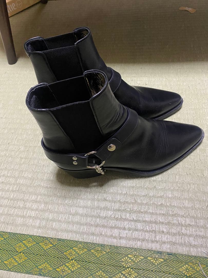 CELINE カマルグ バイカー チェルシーブーツ CELINE CAMARGUE BIKER CHELSEA BOOT in CALFSKIN - VEGETAL TANNING