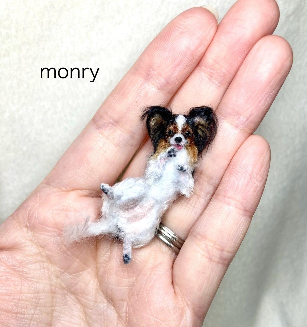 羊毛フェルト ハンドメイド 犬【パピヨン】あずきちゃん様専用ページ