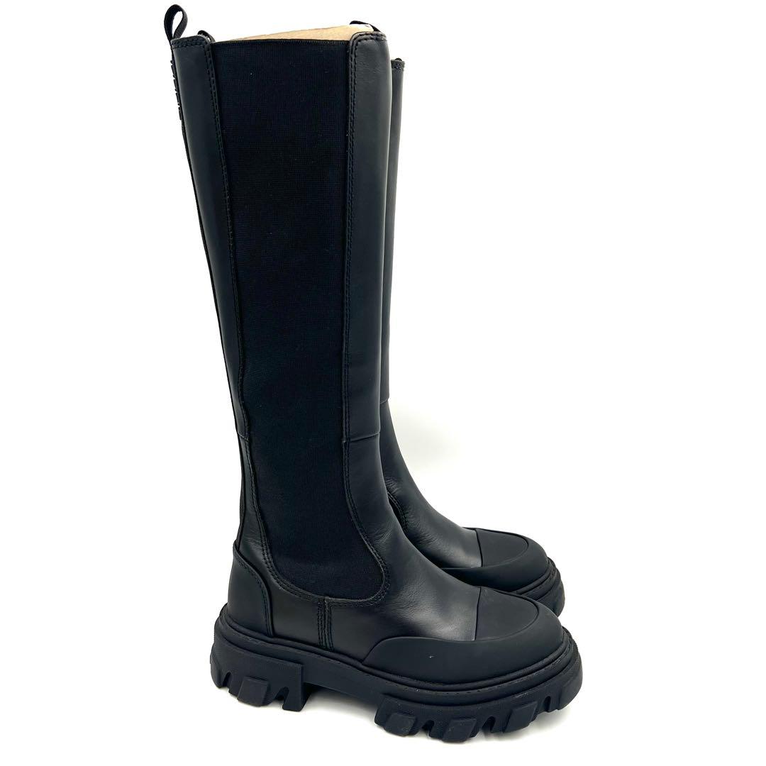 極美品】GANNI ガニー ロングブーツ 24cm ブラック S1922 - メルカリ