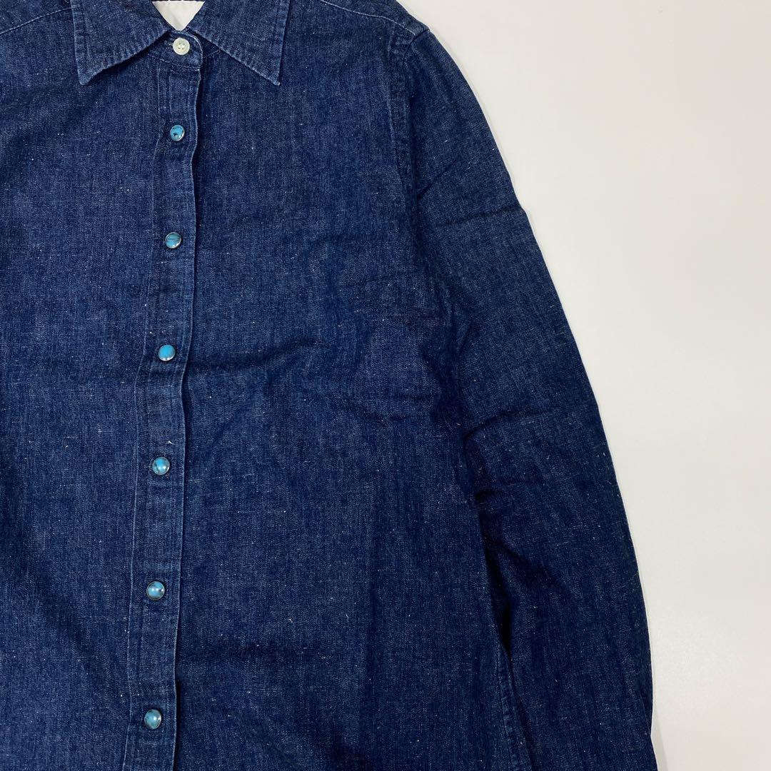 美品 ウィムガゼット デニムシャツ 長袖 羽織 ゆったりシルエット