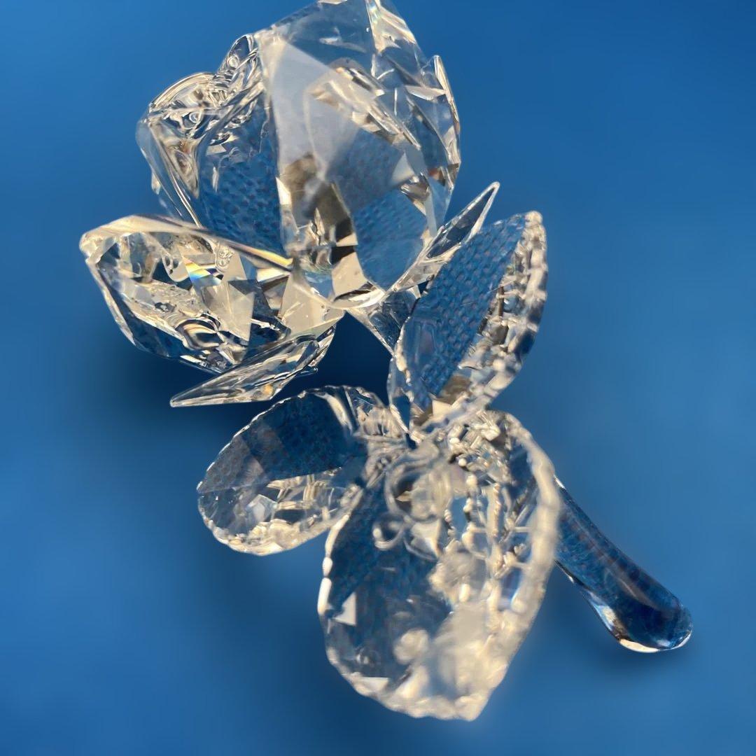 SWAROVSKI スワロフスキー クリスタルローズ 証明書付き 薔薇(384)