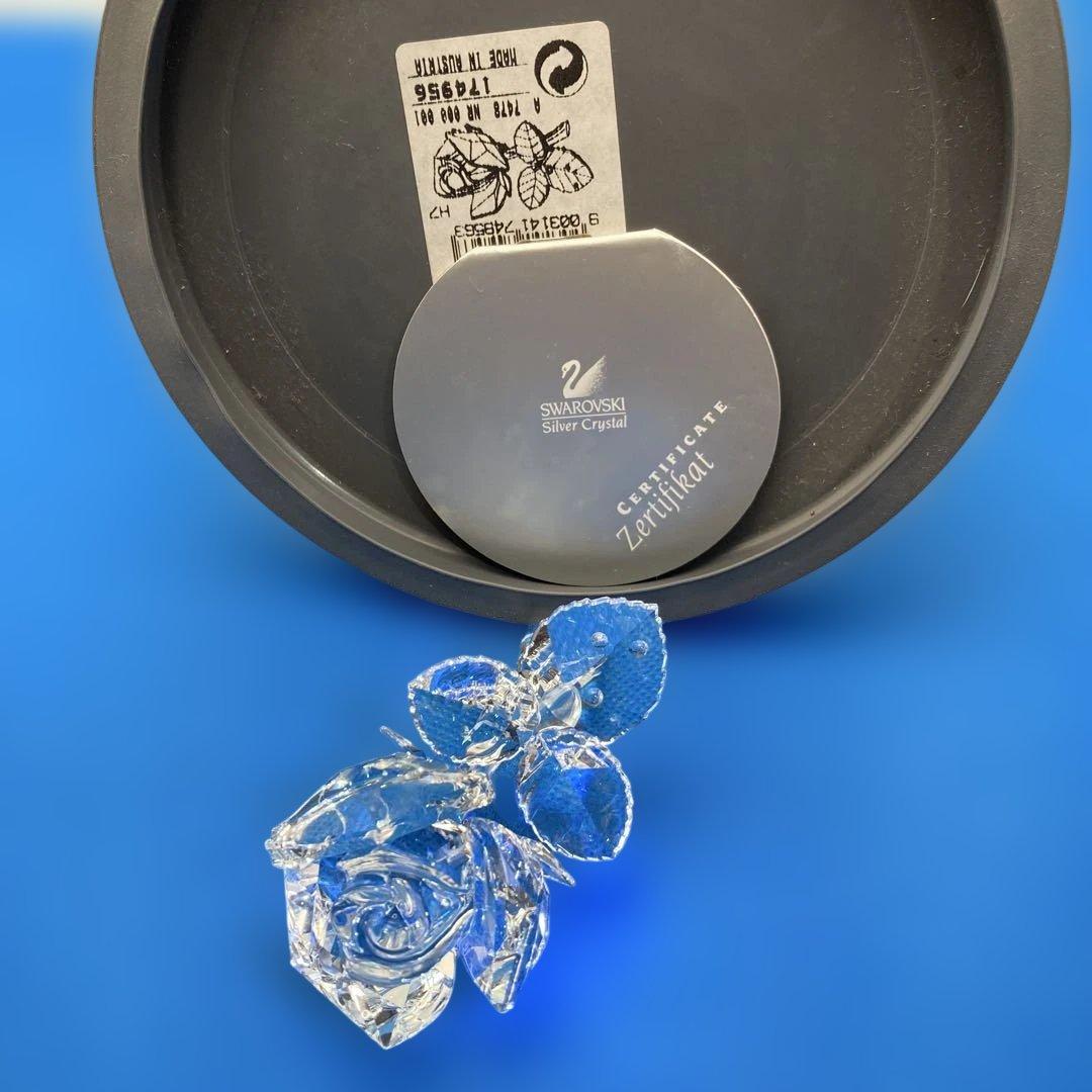 SWAROVSKI スワロフスキー クリスタルローズ 証明書付き 薔薇(384)
