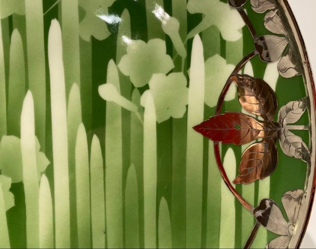 価格ホビー・楽器・アート - 西浦焼 釉下彩銀装大皿