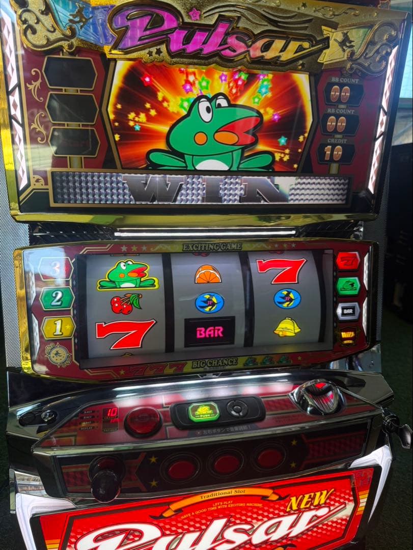 ゴルゴ　スロット　ニューパルサーSP3 実機 ニューパルサーSPIII （SP3）実機 安心セット メダル500枚+ドル箱付