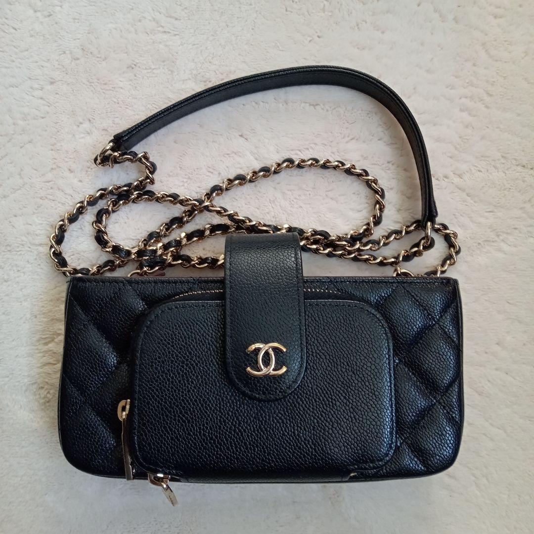 AK プロフ必読様専用☆シャネル希少レア スマホショルダー ウォレット