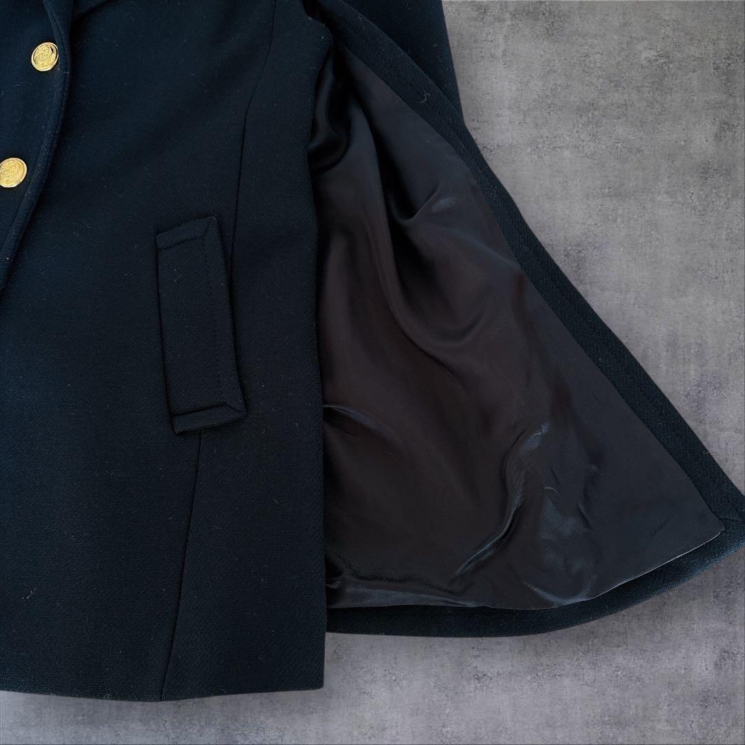 ザラ】ケープコート ポンチョ 金ボタン マンテコ ウール 完売品 黒 S