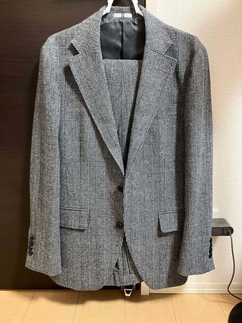 キ*ネ様 スーツセレクト 未使用 冬物スーツ ブラウングレンチェック A5