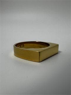 《最高品質/日本製18金》K18ゴールド 四角形リング3.35g 11号