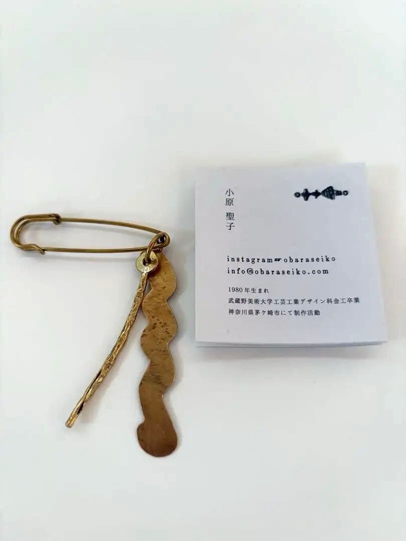 ふくの母ちゃん 小原聖子さんストールピン　箱•プロフィール付き★未使用品