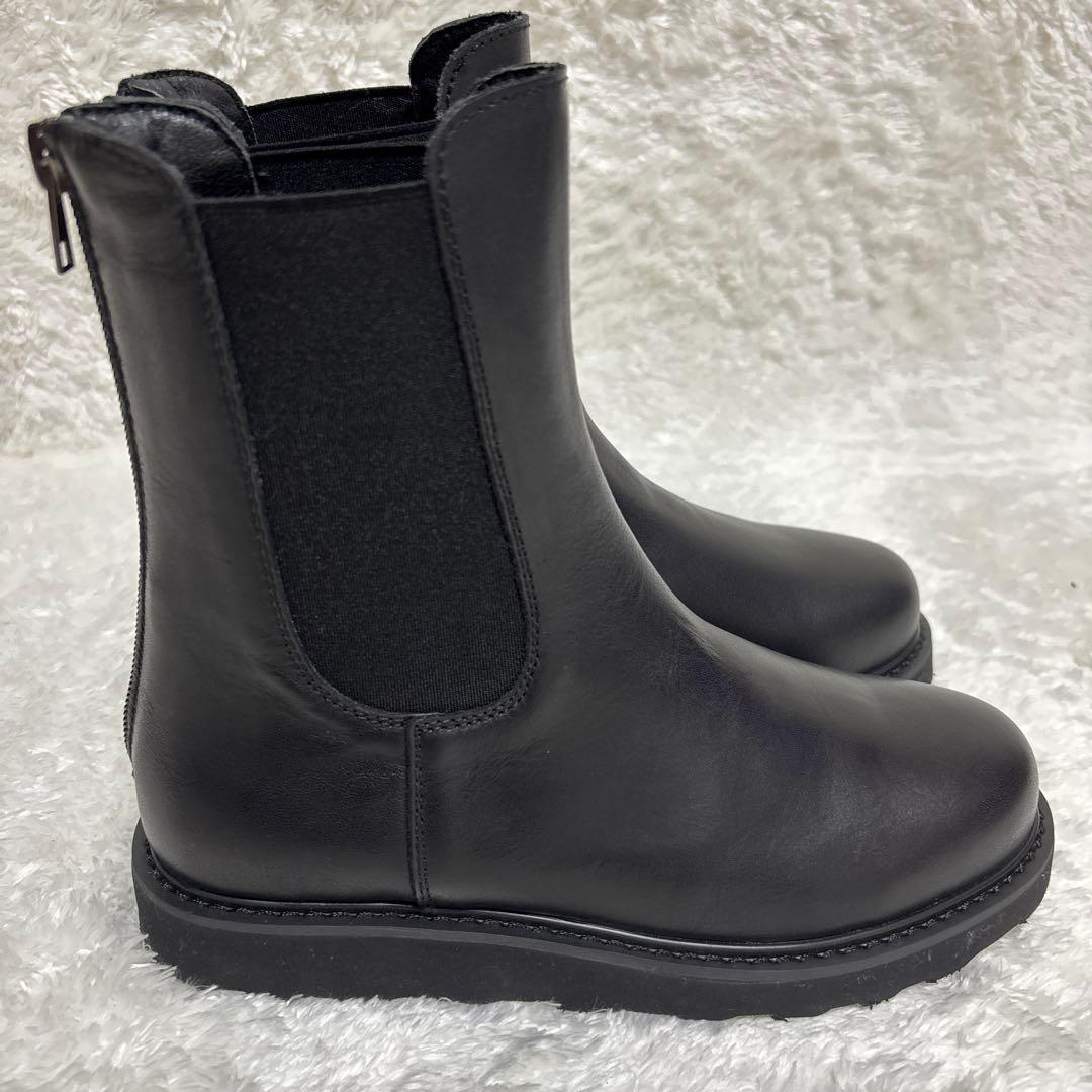 VINILO【ヴィニーロ】 サイドゴアブーツ ショート　ブラック 23.5cm