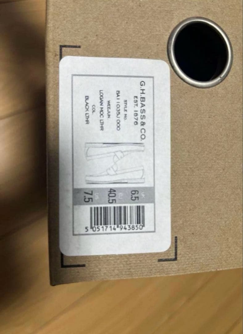 G.H.BASS ジーエイチバス LOGAN UK6.5 ブラック