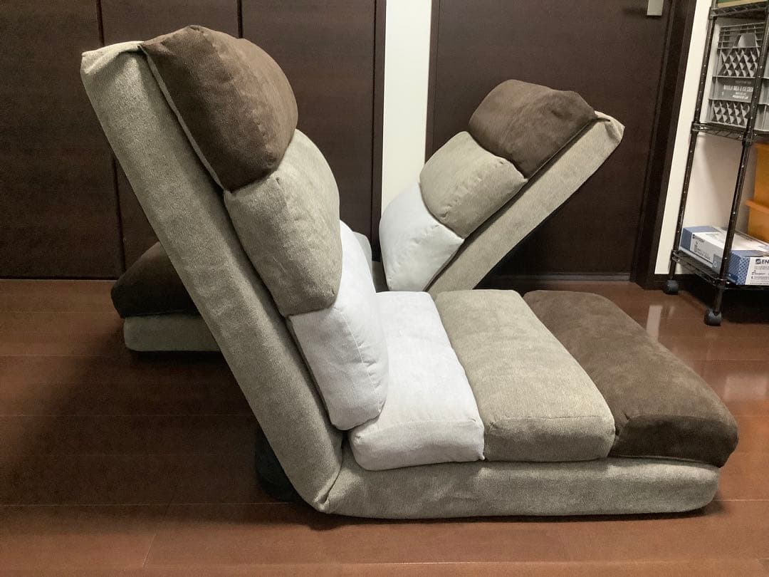 リクライニング座椅子 ブラウン グレー 愛媛県東温市でのお受け取りのみ