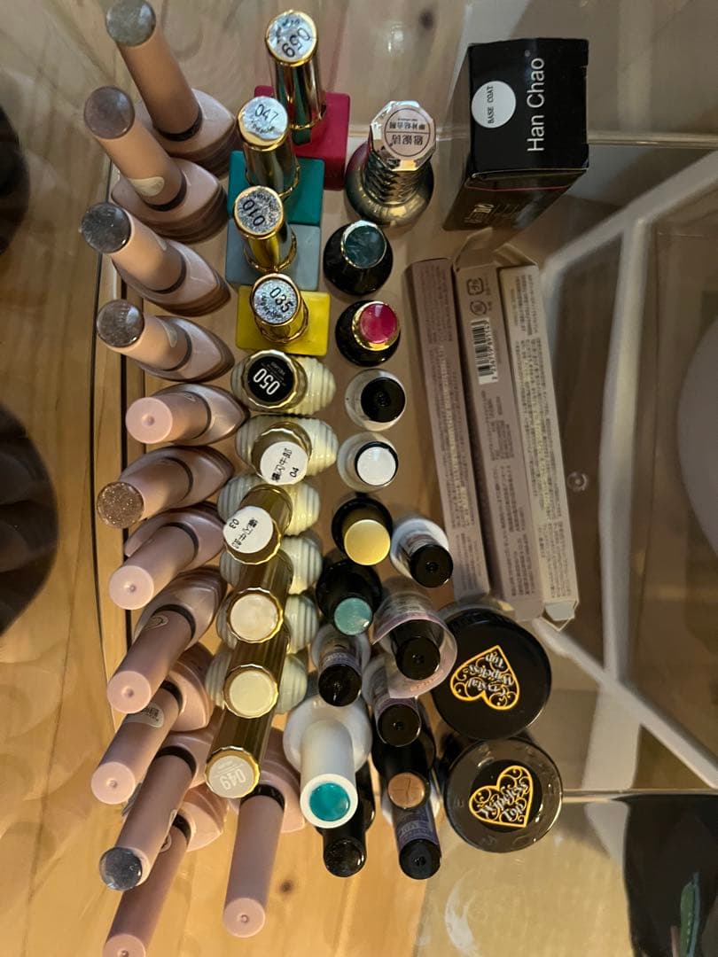 カラー　トップ　ベース　ジェルセット　40個　ポリジェル　チップ　ネイルブラシ colorful-nail_s-0378