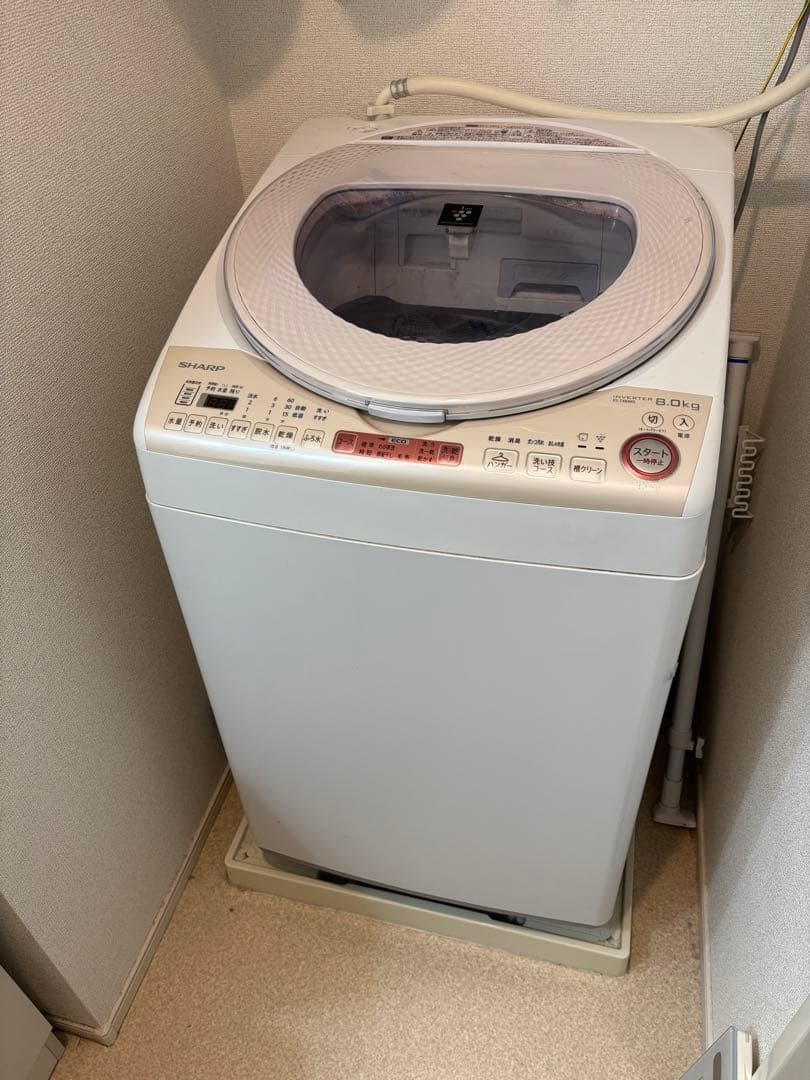 SHARP 縦型洗濯機 ES-TX8AKS 8.0kg 2017年製