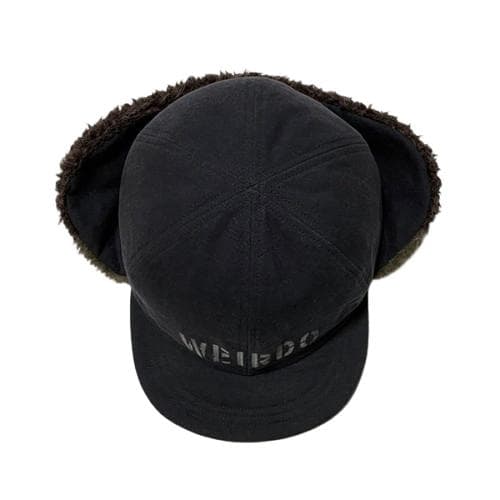 希少美品 WEIRDO デッキキャップ ネイビーL ステンシル イヤーマフ