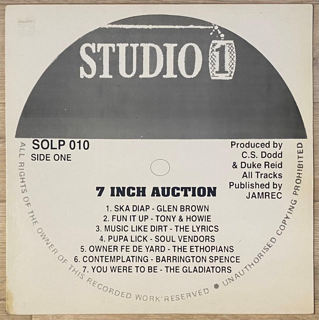 激レアコンピ！7 Inch Auction,Studio One,SOLP010 - メルカリ
