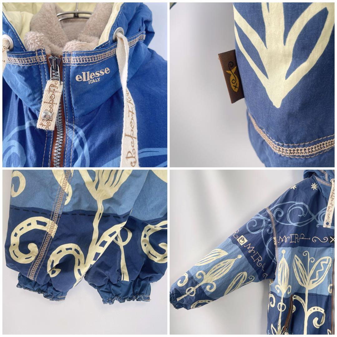 希少】90s ellese スキーウェア 裏ボア 中綿入り 上下 昭和レトロ