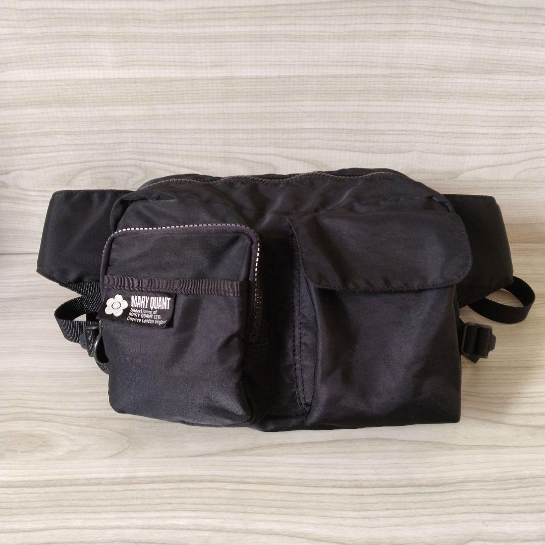 MARYQUANT マリークワント 3way ナイロンボディバッグ リュック 黒