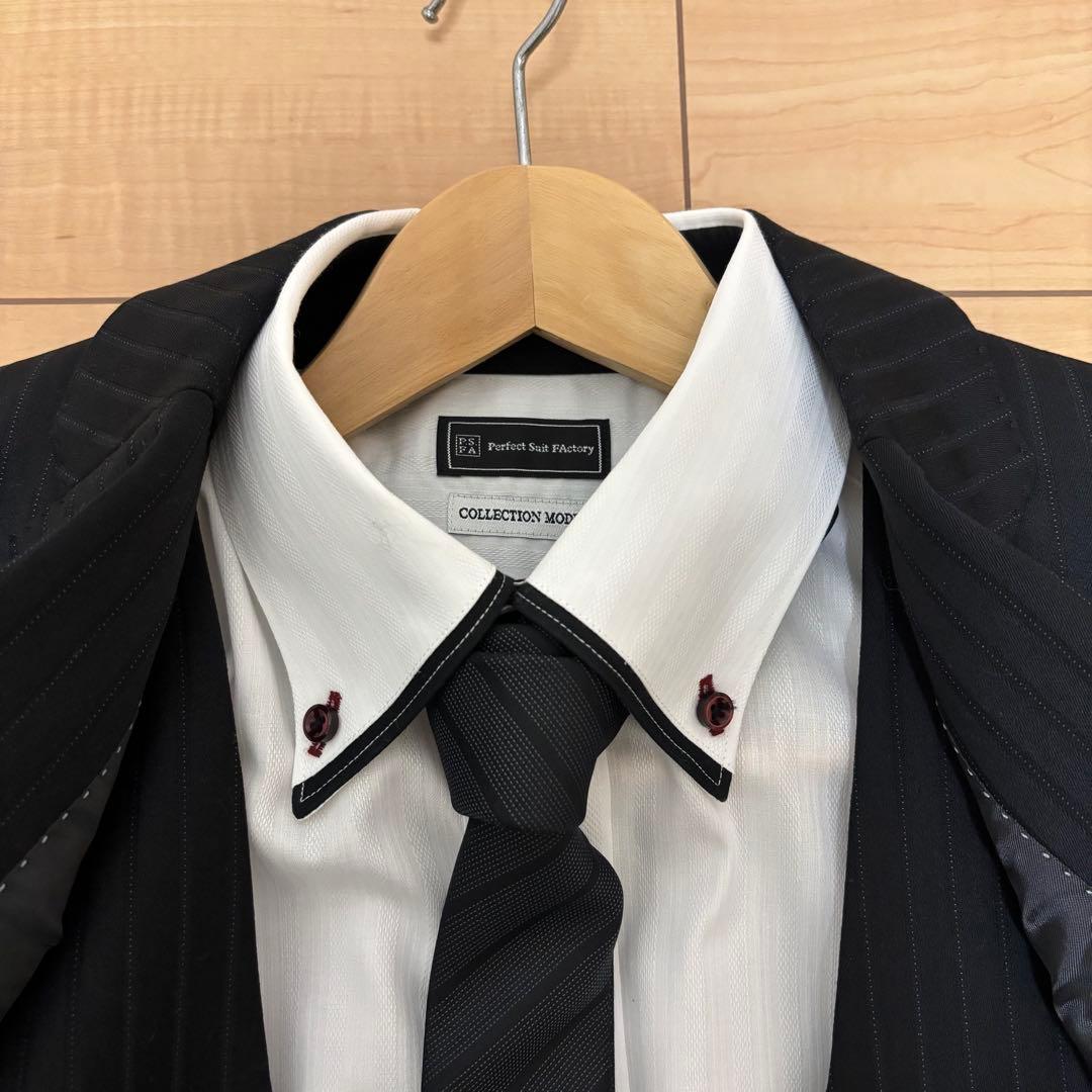【美品】　P.S.FA スーツ6点セット　A5 成人式　シャツネクタイベルト付き