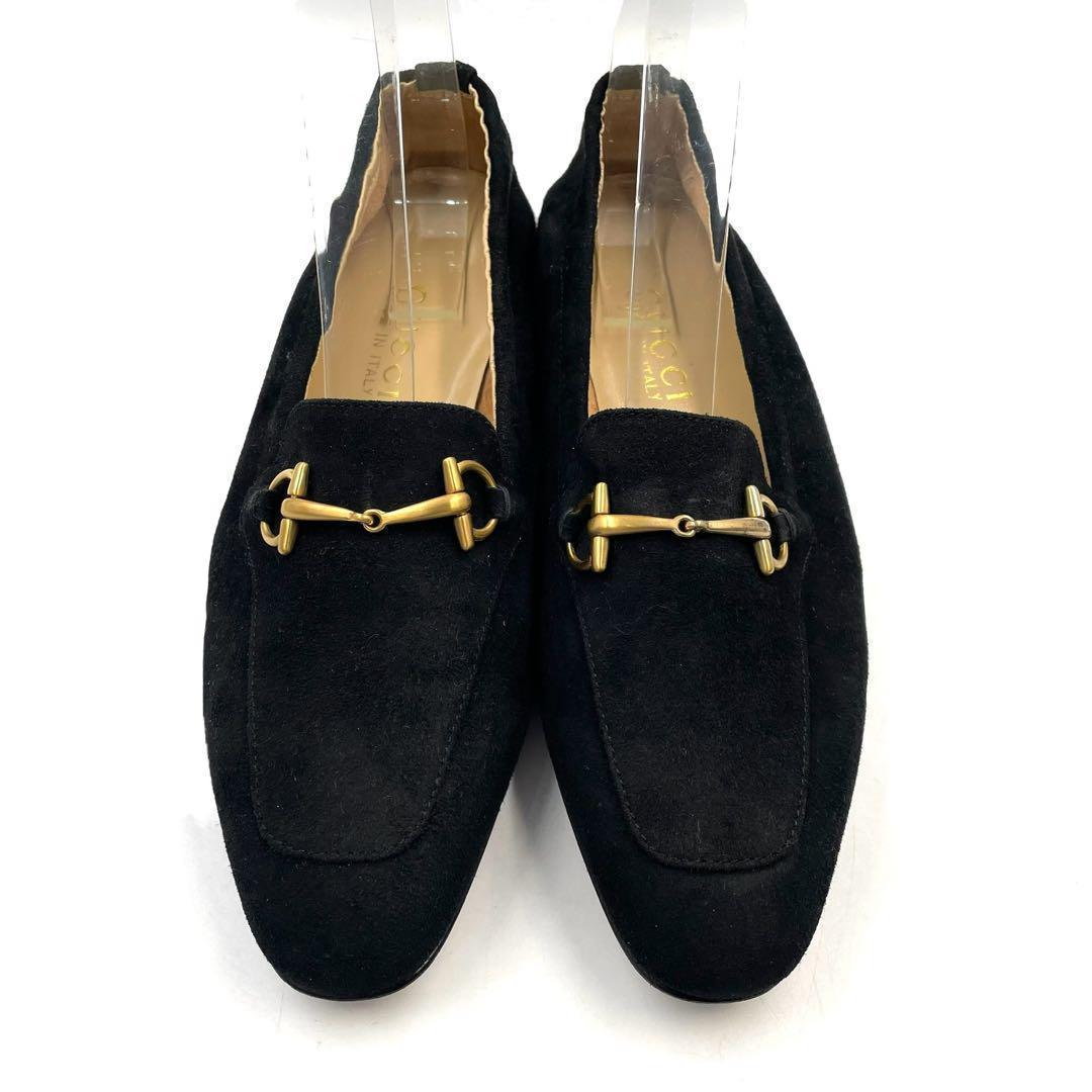 《未使用品》GUCCI グッチ ホースビット ビットモカシン ゴールド金具 黒系
